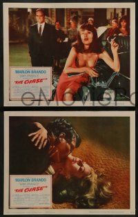 6c639 CHASE 5 LCs '66 Marlon Brando w/sexy Angie Dickinson, directed by Arthur Penn!