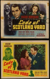 6c110 CODE OF SCOTLAND YARD 8 LCs '48 English detective Oscar Homolka & Muriel Pavlow!