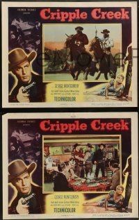 6c124 CRIPPLE CREEK 8 LCs '52 George Montgomery, Karin Booth, western action!