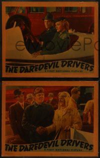 6c595 DAREDEVIL DRIVERS 6 LCs '38 Dick Purcell on car racetrack & w/Beverly Roberts, Joan Blondell