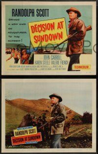 6c132 DECISION AT SUNDOWN 8 LCs '57 western cowboy Randolph Scott, directed by Budd Boetticher!