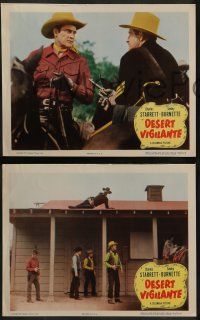 6c794 DESERT VIGILANTE 3 LCs '49 Charles Starrett as the Durango Kid & Smiley Burnette!