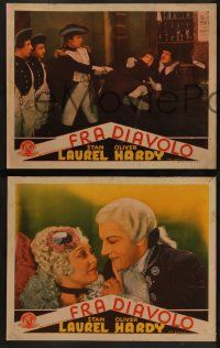 6c795 DEVIL'S BROTHER 3 Spanish/U.S. export LCs R40s Stan Laurel & Oliver Hardy in 1 card, Fra Diavolo!