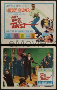 6c145 DON'T KNOCK THE TWIST 8 LCs '62 great images of dancing Chubby Checker, rock & roll!