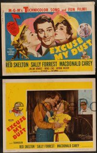 6c157 EXCUSE MY DUST 8 LCs '51 Red Skelton, Sally Forest, directed by Buster Keaton!