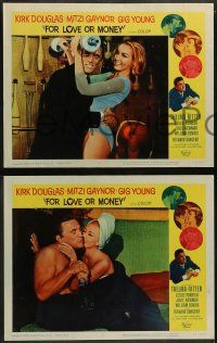 6c171 FOR LOVE OR MONEY 8 LCs '63 Kirk Douglas, Mitzi Gaynor & sexy Julie Newmar!