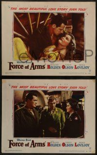 6c172 FORCE OF ARMS 8 LCs '51 William Holden & Nancy Olson met under fire & their love flamed!