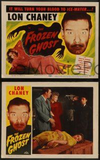 6c711 FROZEN GHOST 4 LCs R54 Lon Chaney Jr. in museum, the screen's newest Inner Sanctum Mystery