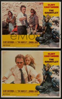 6c178 GAUNTLET 8 LCs '77 Clint Eastwood & Sondra Locke, border art by Frank Frazetta!