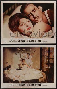 6c180 GHOSTS - ITALIAN STYLE 8 int'l LCs '68 Questi fantasmi, Vittorio Gassman, sexy Sophia Loren!