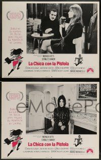 6c184 GIRL WITH THE PISTOL 8 Spanish/U.S. export LCs '68 sexy Italian Monica Vitti, Stanley Baker!