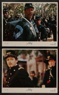 6c186 GLORY 8 LCs '89 Morgan Freeman, Matthew Broderick, Denzel Washington, Civil War!