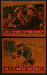 6c805 GOLD IS WHERE YOU FIND IT 3 LCs '38 George Brent helps farmers against miners, Barton MacLane!