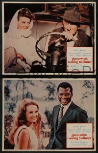 6c196 GUESS WHO'S COMING TO DINNER 8 LCs '67 Sidney Poitier, Spencer Tracy, Katharine Hepburn!