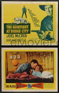 6c198 GUNFIGHT AT DODGE CITY 8 LCs '59 Joel McCrea, Julie Adams, great cowboy western images!