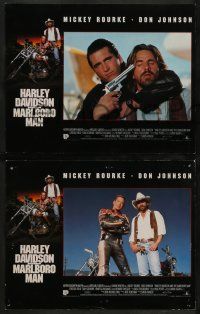 6c204 HARLEY DAVIDSON & THE MARLBORO MAN 8 LCs '91 Mickey Rourke & Don Johnson in title roles!