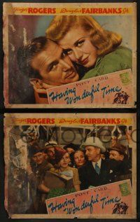 6c652 HAVING WONDERFUL TIME 5 LCs '38 New York City typist Ginger Rogers & Douglas Fairbanks Jr!