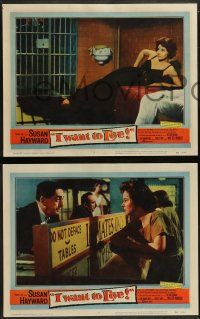 6c602 I WANT TO LIVE 6 LCs '58 Susan Hayward as Barbara Graham, images of women's prison!