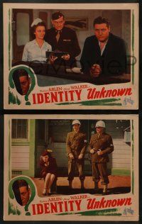 6c811 IDENTITY UNKNOWN 3 LCs '45 how can Richard Arlen tell if he loves sexy Cheryl Walker?