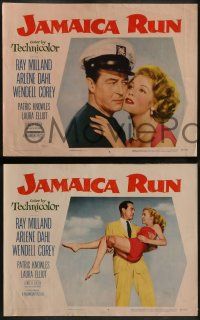 6c222 JAMAICA RUN 8 LCs '53 Ray Milland, sexy Arlene Dahl & Wendell Corey in the Caribbean!