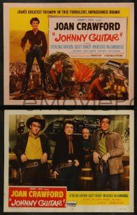 6c229 JOHNNY GUITAR 8 LCs '54 Joan Crawford & Sterling Hayden in title role, Nicholas Ray!