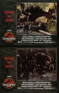 6c232 JURASSIC PARK 2 8 LCs '96 The Lost World, Steven Spielberg, something has survived!