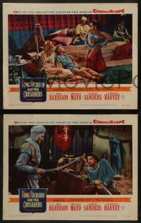 6c817 KING RICHARD & THE CRUSADERS 3 LCs '54 Laurence Harvey, Rex Harrison & Virginia Mayo!