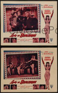 6c657 LADY OF BURLESQUE 5 LCs R52 sexy Barbara Stanwyck as Gypsy Rose Lee-like stripper!