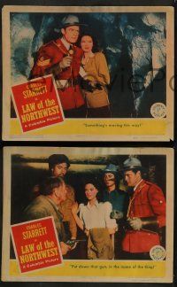 6c820 LAW OF THE NORTHWEST 3 LCs '43 Charles Starrett, young Shirley Patterson, Arthur Hunnicutt!