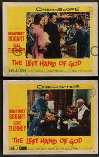 6c604 LEFT HAND OF GOD 6 LCs '55 priest Humphrey Bogart in Asia w/pretty Gene Tierney!