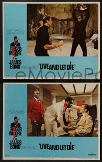 6c822 LIVE & LET DIE 3 West Hemi LCs '73 Roger Moore as James Bond, sexy Jane Seymour, Yaphet Kotto