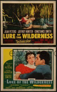 6c262 LURE OF THE WILDERNESS 8 LCs '52 sexy Jean Peters & Jeff Hunter in Okefenokee Swamp!