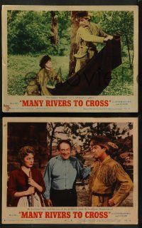 6c828 MANY RIVERS TO CROSS 3 LCs '55 Robert Taylor, Eleanor Parker, Russ Tamblyn!