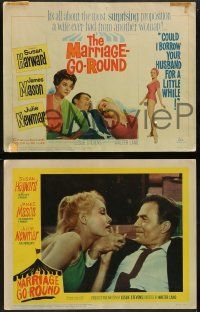 6c270 MARRIAGE-GO-ROUND 8 LCs '60 Julie Newmar wants to borrow Susan Hayward's husband James Mason!