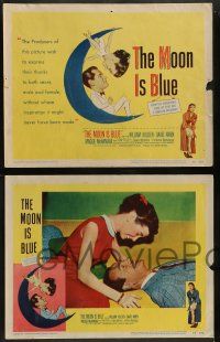 6c283 MOON IS BLUE 8 LCs '53 William Holden, virgin Maggie McNamara, directed by Otto Preminger!