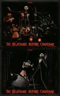 6c305 NIGHTMARE BEFORE CHRISTMAS 8 LCs '93 Tim Burton, Disney, great Halloween horror images!