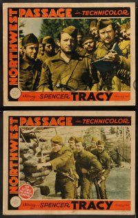 6c664 NORTHWEST PASSAGE 5 LCs '40 great images of Spencer Tracy, Robert Young & Walter Brennan!