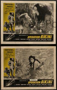 6c323 OPERATION BIKINI 8 LCs '63 Tab Hunter, Frankie Avalon, sexy Eva Six girl guerilla!