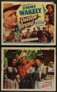 6c326 OUTLAW BRAND 8 LCs '48 singing cowboy Jimmy Wakely, Dub Cannonball Taylor, gambling!