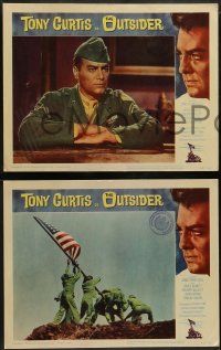 6c328 OUTSIDER 8 LCs '62 Tony Curtis as Ira Hayes of World War II Iwo Jima fame!