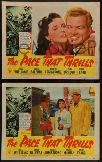 6c329 PACE THAT THRILLS 8 LCs '52 cool motorcycle sports racing images, murder on wheels!