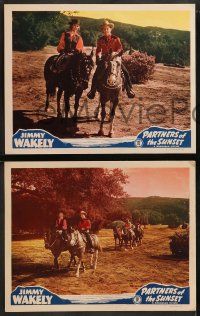 6c667 PARTNERS OF THE SUNSET 5 LCs '48 great images of cowboy Jimmy Wakely, Dub Cannonball Taylor!