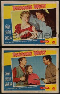 6c335 PASSAGE WEST 8 LCs '51 cowboy western images of John Payne, Dennis O'Keefe, Arleen Whelan!