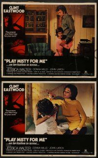 6c670 PLAY MISTY FOR ME 5 LCs '71 directed by Clint Eastwood, crazy Jessica Walter, classic!