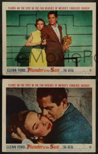 6c354 PLUNDER OF THE SUN 8 LCs '53 images of Glenn Ford & Diana Lynn in Mexico!