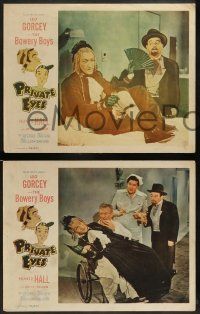 6c671 PRIVATE EYES 5 LCs '53 wacky Leo Gorcey & The Bowery Boys are detectives!