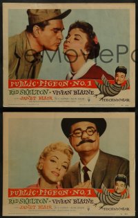 6c369 PUBLIC PIGEON NO 1 8 LCs '56 great images of goofy Red Skelton and sexiest Vivian Blaine!