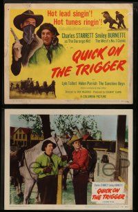 6c372 QUICK ON THE TRIGGER 8 LCs '48 Smiley Burnette, Charles Starrett as The Durango Kid!