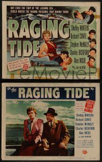 6c374 RAGING TIDE 8 LCs '51 sexy bad girl Shelley Winters, Richard Conte, McNally, Bickford