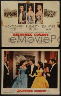6c376 RAINTREE COUNTY 8 LCs '57 Montgomery Clift, Elizabeth Taylor & Eva Marie Saint!
